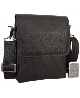 Вместительная мужская сумка из натуральной кожи NV-2009-black