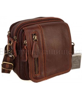  Кожаная сумка 0810-brown