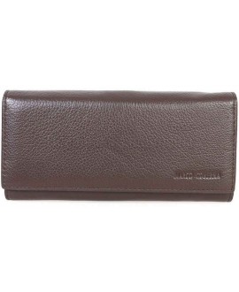 Женский классичекий кожаный кошелек коричневого цвета от Marco Coverna MC1415-9-BROWN