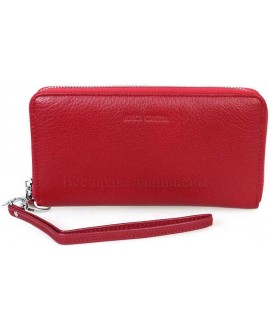 Модный кожаный кошелек темно-красного цвета от Marco Coverna MC7003-4-DARK-RED