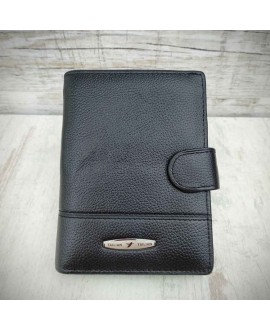Мужской кожаный кошелек с отделом для паспорта TAILIAN T265 Black