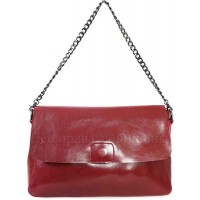 Модная женская кожаная сумка c клапаном красного цвета от SK Leather Collection SKY1908-RED