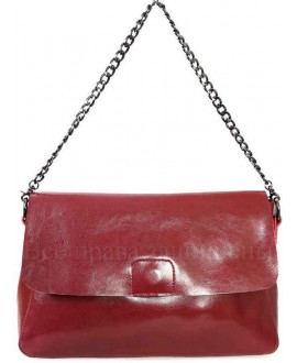 Модная женская кожаная сумка c клапаном красного цвета от SK Leather Collection SKY1908-RED