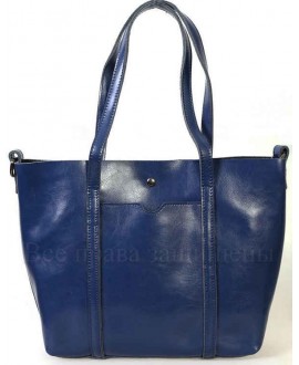 Стильная женская кожаная сумка синего цвета от SK Leather Collection SK8501-BLUE