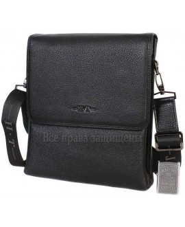 Повседневная мужская наплечная сумка из натуральной кожи черная HT-5238-3-opt в категории купить недорого мужские сумки оптом Киев