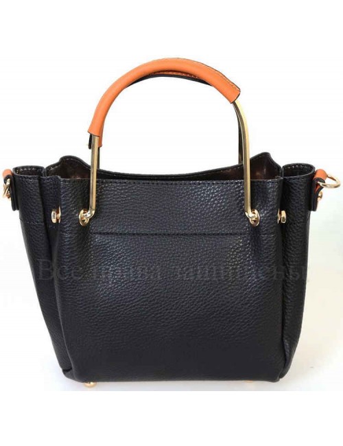 Женская стильная компактная сумка из экокожи от SK Leather Collection SK1213-BLACK