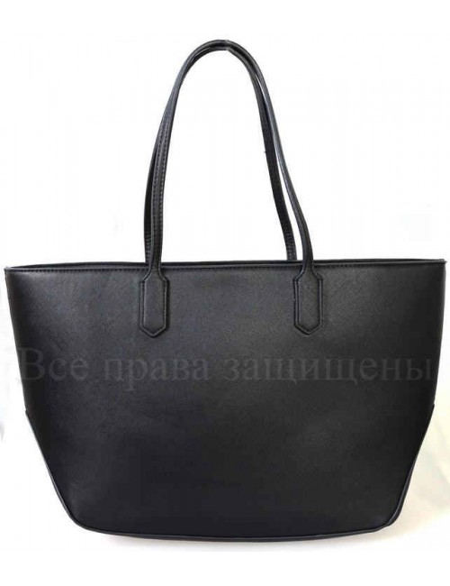 Стильная женская сумка черного цвета из экокожи от SK Leather Collection SKE206-BLACK