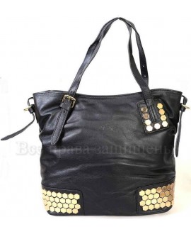 Женская кожаная сумка черного цвета от SK Leather Collection SK2A432-2-BLACK