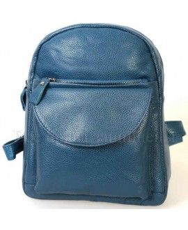 Женский стильный кожаный рюкзак синего цвета от SK Leather Collection SK-1007-BLUE