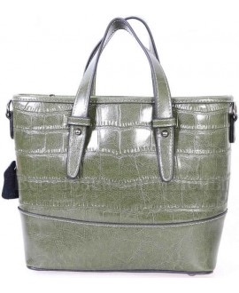 Стильная женская кожаная сумка зеленого цвета от SK Leather Collection SK6011-GREEN