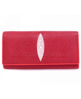 Молодежный кожаный кошелёк для девушки 1539 RED