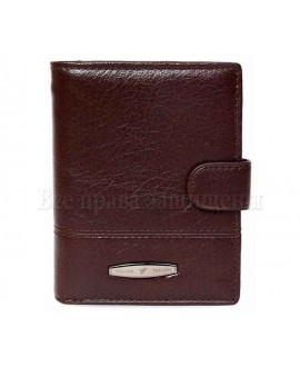 Кожанное коричневое портмоне с отделением для документов в категории кошельки оптом дешево