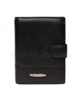 Компактное черное портмоне с отделением для паспорта мир кошельков опт T256BLACKmen
