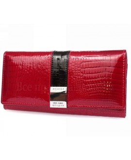Оригинальный кожаный женский кошелек красного цвета в категории кошельки оптом Украина AE5242-1RED