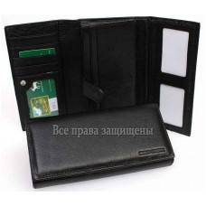 Marco Coverna чёрный кожаный кошелек с отделениями для карточек MC-604-1