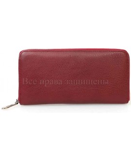 Модный бордовый кошелек на молний Sergio Torretti (ST201 JUJUBE RED)