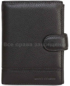 Мужской кошелек из натуральной кожи Marco Coverna (MC-N1-1004 BLACK)