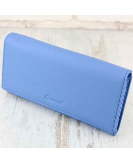 Голубой кожаный кошелёк оптом A164F-9811-light-blue 