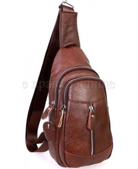 Кожаная сумка через плечо NAVI NV-318-2-Brown