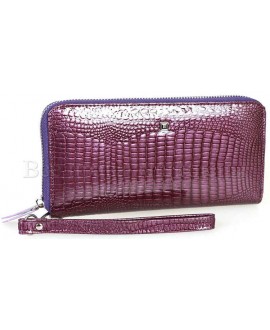 Фиолетовый кожаный кожаный клатч кошелёк HAE-38-1-dark-purrle