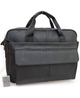 Кожаная сумка для ноутбука чёрная SKA980-black