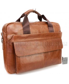 Кожаная сумка для ноутбука коричневая SKA980-brown