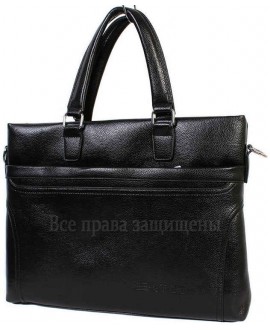 Стильная мужская сумка для ноутбука формата А4 из искусственной кожи Sergio Torretti (ST-61-3-BLACK-opt) в категории купить сумки для ноутбука оптом Украина