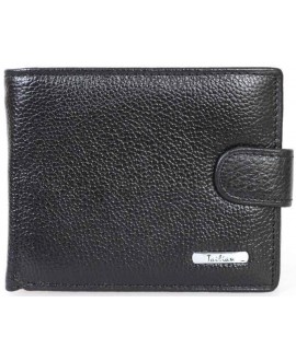 Стильный мужской кожаный кошелек черного цвета от Tailian T120D-H97-B-BLACK