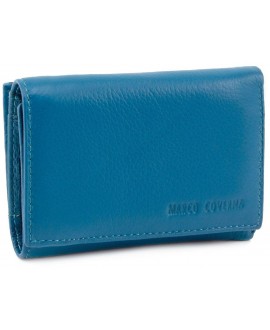 Женский небольшой кошелек из кожи Marco Coverna MC-1419-32 (JZ6636) голубой
