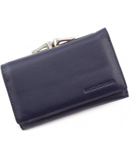 Маленький шкіряний гаманець із монетницею Marco Coverna MC-2049A-3 (JZ6658) синій