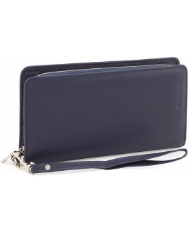 Місткий шкіряний гаманець для жінок Marco Coverna MC-1-6056-5 (JZ6566) синій