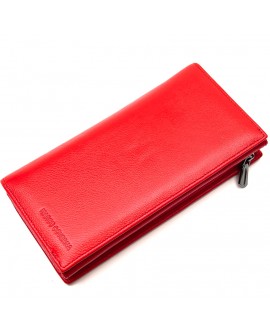 Яскравий шкіряний жіночий гаманець Marco Coverna MC-1423-2 (JZ6637) червоний