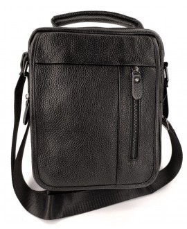 Сучасна сумка для хлопців зі шкіри JZ NS2158 чорна