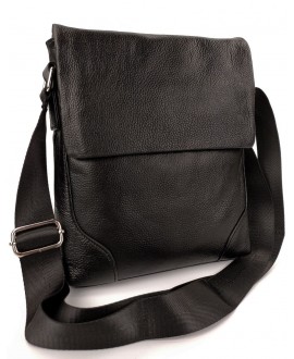 Небольшая сумка - барсетка из кожи JZ NS0011 черная