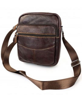Мужская сумка - барсетка из кожи JZ NS8234-2 коричневая