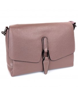 Классическая женская кожаная сумка JZ NS1933-3 розовая (пудра)