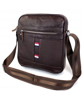 Сучасна сумка зі шкіри для хлопців JZ NS8215-2 коричнева
