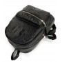 Жіночий шкіряний рюкзак з тисненням під крокодила UC CR71 18х20х15см чорний