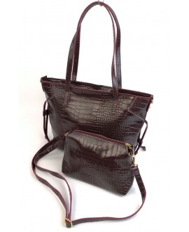 Комплект сумок из кожзама JZ NS805-1 бордовый