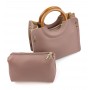 Набір жіночих сумок два в одному (2 в 1) JZ NS-8033-2 рожева (пудра)
