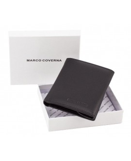 Чоловічий гаманець вертикального типу на магніті 9,5х12 Marco Coverna 1286 (16800) чорний