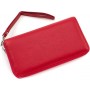 Жіночий гаманець-клатч із натуральної шкіри на блискавці з ремінцем на зап'ястя 19,5х11 Marco Coverna 6054-2(17504) червоний