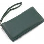 Жіночий гаманець-клатч із натуральної шкіри на блискавці з ремінцем на зап'ястя 19,5х11 Marco Coverna 6054-7(17079) зелений
