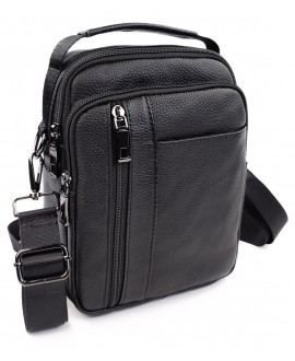 Кожаная сумка мужская с ручкой JZ AN-P534-2 18x23x7-8 Черный