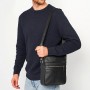 Чоловіча шкіряна сумка через плече JZ SB-JZK10187bl-black