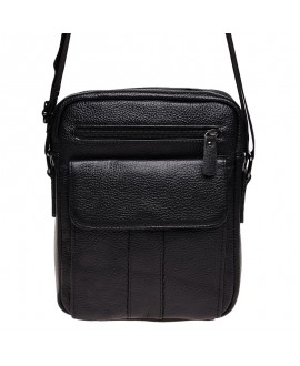 Мужская кожаная сумка через плечо JZ SB-JZK18154-black