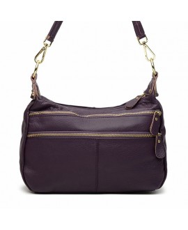 Жіноча сумка з натуральної шкіри з ручкою JZ SB-JZK1213-фіолетова