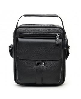 Чоловіча сумка з ручкою шкіряна JZ SB-JZK18207bl-black