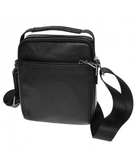 Мужская сумка кожаная с ручкой JZ SB-JZK16458a-black