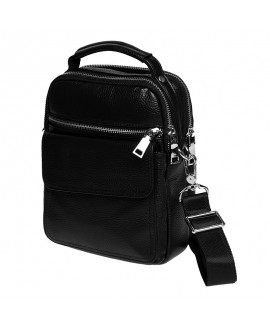 Мужская сумка кожаная с ручкой JZ SB-JZK16268-black